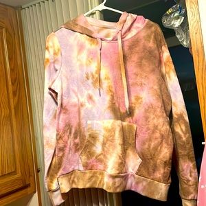 NoBo Tie dye fleece lined hoodie